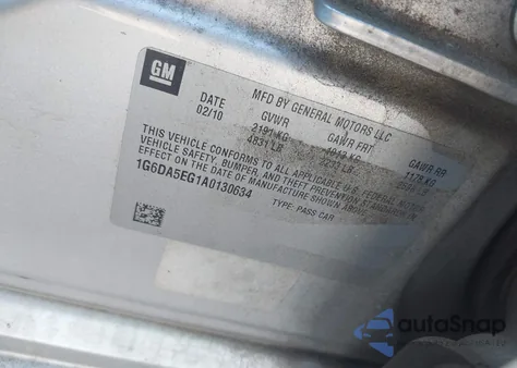 2010 Cadillac Cts Standard из США, поврежденный, VIN 1G6DA5EG1A0130634